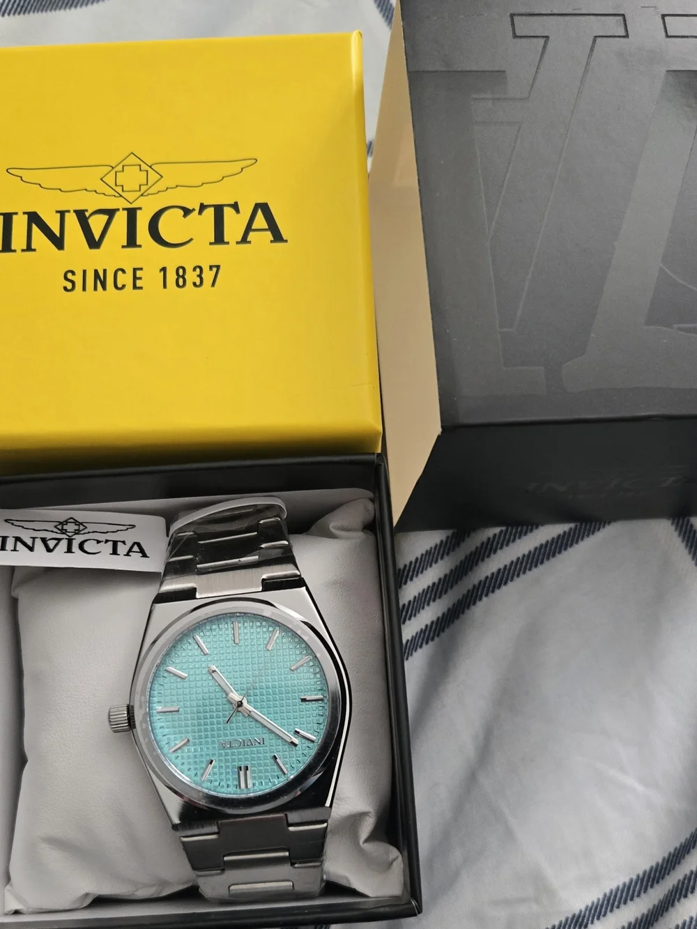 Invicta Silver-Tone Watch with Black Accents